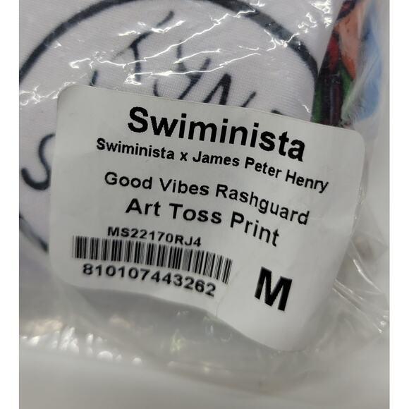 Swiminista x James Peter Henry Good Vibes Rashguard Art Toss Print - Picture 5 of 5